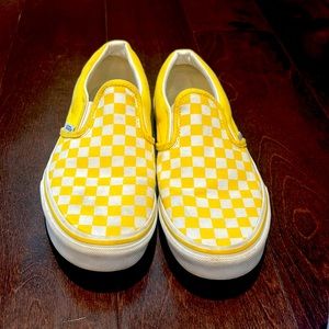 Yellow checkered vans